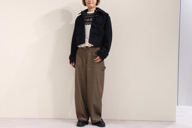 GUのペプラムニットプルオーバー