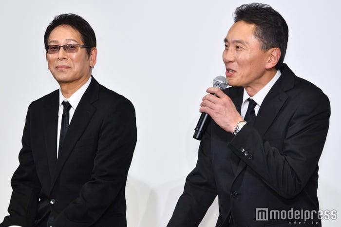 大杉漣さん、松重豊/2018年2月5日に行われた「バイプレイヤーズ」記者会見での様子 (C)モデルプレス