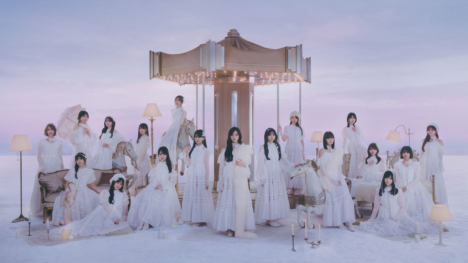乃木坂46井上和センター「君ロス」最新ビジュアル公開 川崎桜＆瀬戸口心月らと白ドレス身にまとう