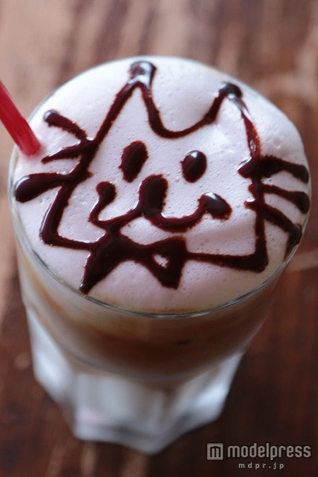 「やまねこカフェ」の猫アートラテ