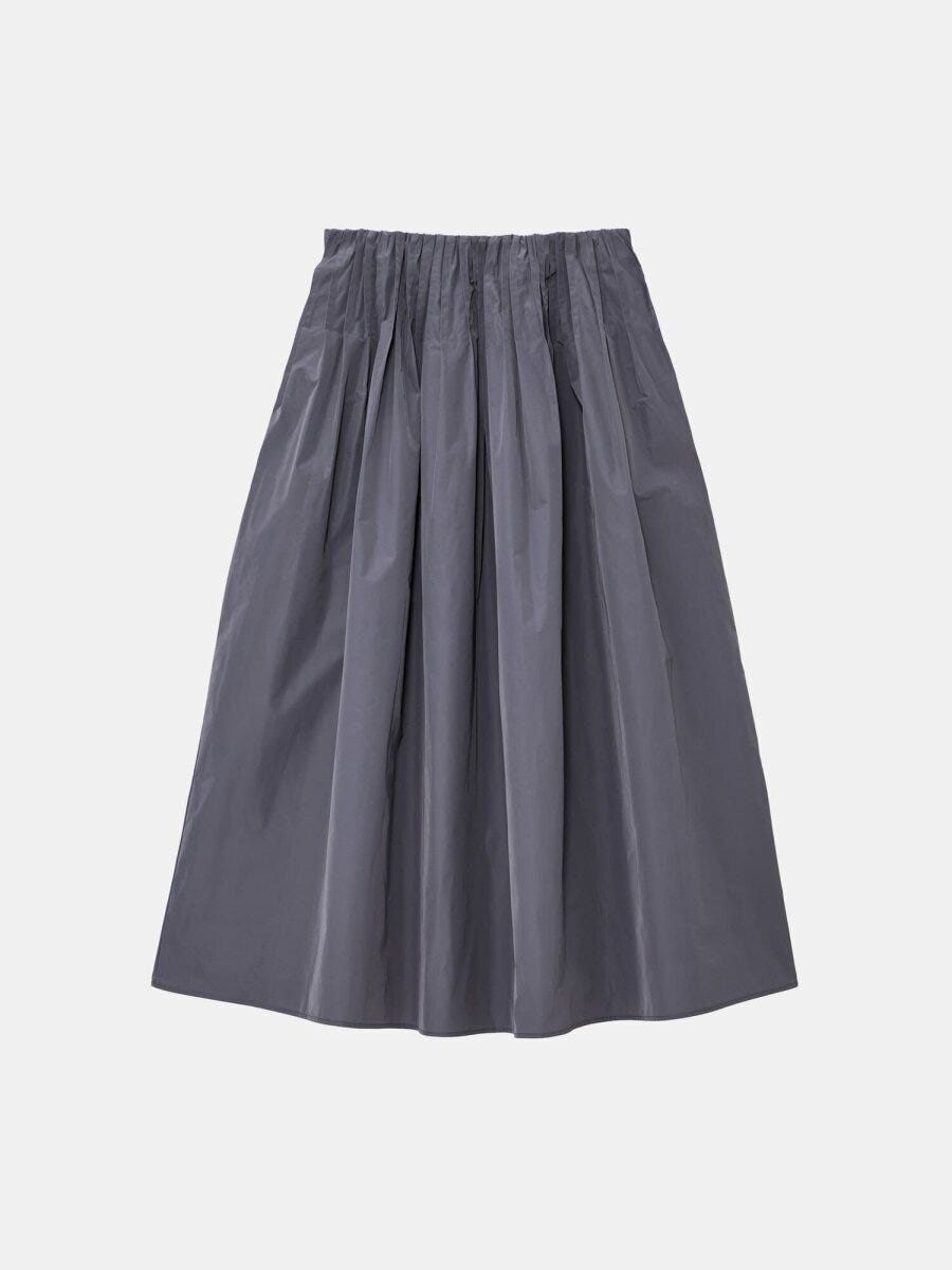 2026plst春タフタピンタックボリュームスカート
