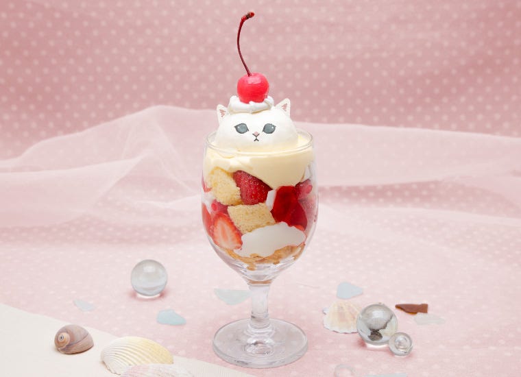 「mofusand cafe」東京&大阪で限定オープン、猫顔乗せパフェやパンケーキ