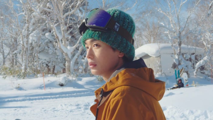 青木柚「JR SKISKI」CMカット(提供写真)