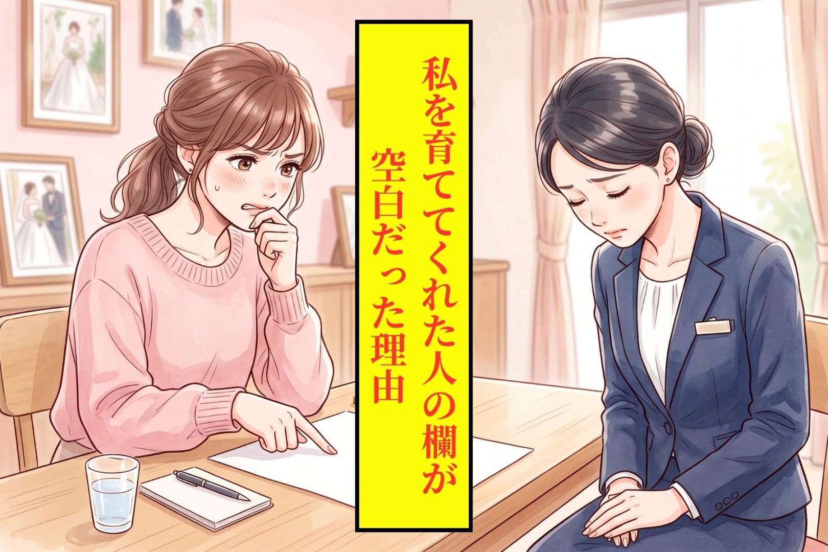席次表で私を育てた人の欄だけが空白→プランナーに詰め寄った私が、伯母の台所で知ったこと