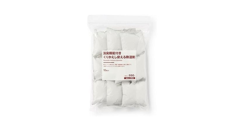 無印良品の消臭機能付き　くりかえし使える除湿剤のビジュアル