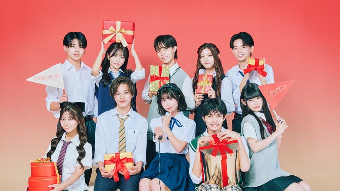 「今日、好きになりました。チェンマイ編」(上段左から)とうい、りりか、しゅんぺい、ここね、かなた(下段左から)ゆま、りくと、すみれ、しゅん、たまき(C)AbemaTV, Inc.