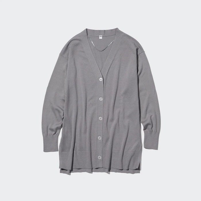 ユニクロ　uniqlo　レディース　おすすめ　オススメ　コスパ　2023　春　新作　カーディガン　トップス　UVカットVネックロングカーディガン　ロングカーディガン