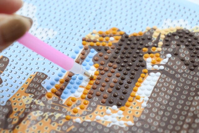 ビーズアートキット絵画(ライオン/建物) 遊び方 ビーズアートキット絵画(ライオン/建物) 遊び方