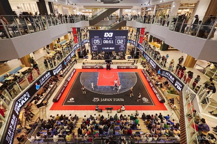 「三井ショッピングパーク ららぽーと堺」屋内型スタジアムコートにて開催した 『三井不動産 3x3 JAPAN TOUR 2023 FINAL』の様子（2023年11月）／提供画像