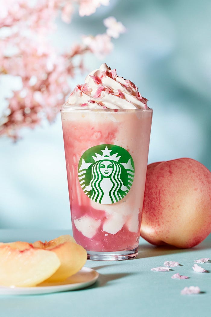 桜 咲くよ 白桃 フラペチーノ/提供写真