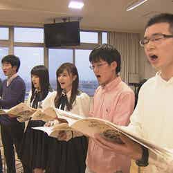  函館ラ・サール学園グリー部の合唱練習に参加 （C）NHK