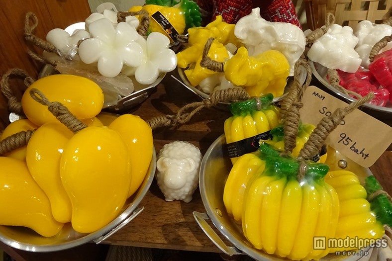 フルーツ型の石けん、95バーツ（約280円）