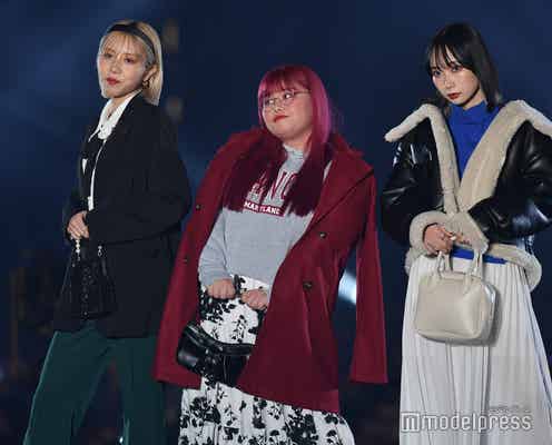 くれまぐ、モード感溢れる冬コーデ披露 仲良くにぎやかランウェイ<TGC 北九州 2022>