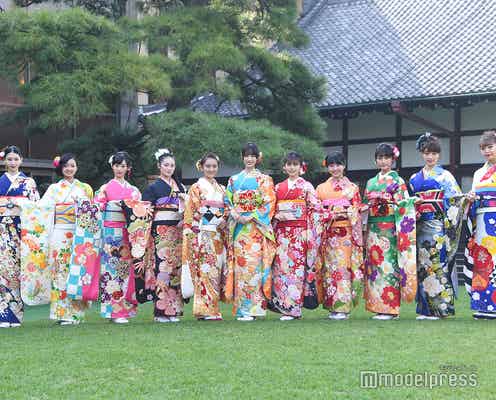 岡田結実・藤田ニコル・高橋ひかるらオスカー美女11人、艶やか晴れ着姿で集結