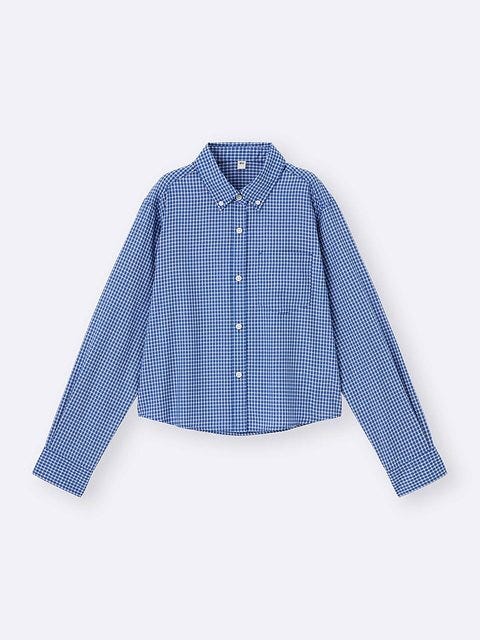 GUのチェックショートシャツ