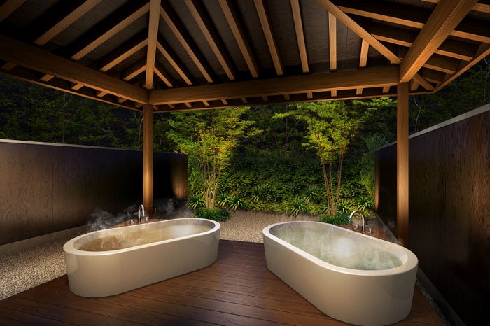 2種の貸切温泉露天風呂『HAJIMEの湯』※有料／画像提供：マリントピアリゾート