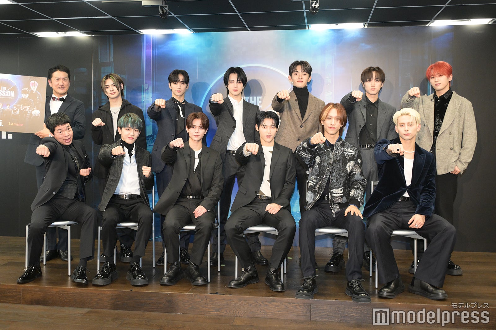 キクチウソツカナイ。、松田迅、後藤威尊、佐野雄大、田島将吾、尾崎匠海、許豊凡（前列左から）今田耕司、高塚大夢、藤牧京介、木村柾哉、池崎理人、西洸人（C）モデルプレス