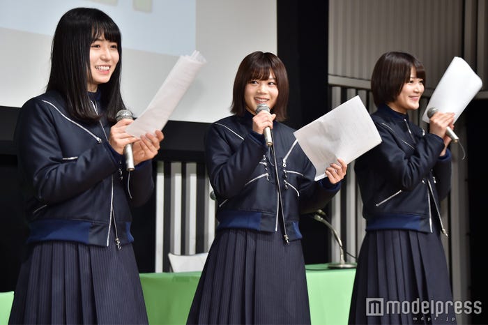 「欅坂46 こちら有楽町星空放送局」公開収録に出演した長濱ねる、尾関梨香、織田奈那 (C)モデルプレス