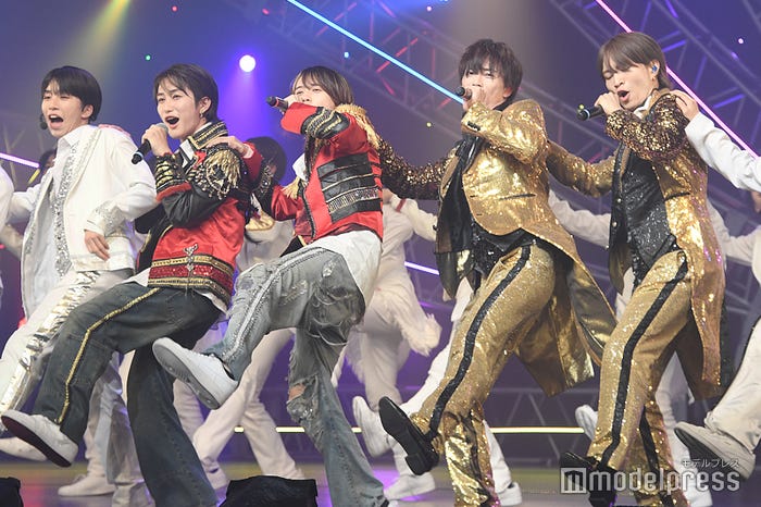 特別パフォーマンスを披露した橋本涼、井上瑞稀、浮所飛貴、那須雄登「サマステライブ2024」ゲネプロより(C)モデルプレス