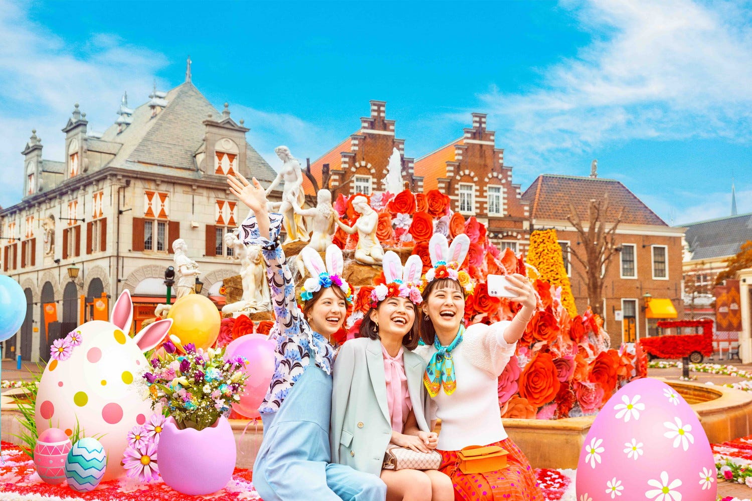 ハウステンボスで2023イースターイベント、新スポット&春イルミ輝く華やかな2ヶ月間