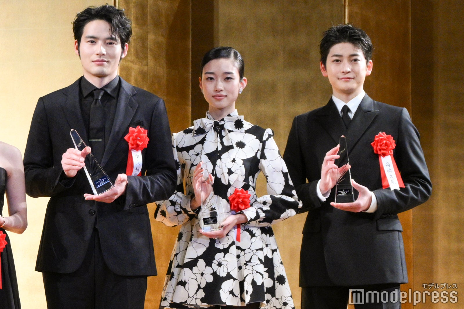 新人賞を受賞した水上恒司、河合優実、高橋文哉（C）モデルプレス
