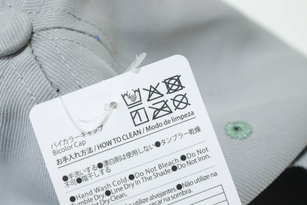 バイカラーキャップ　洗濯表示