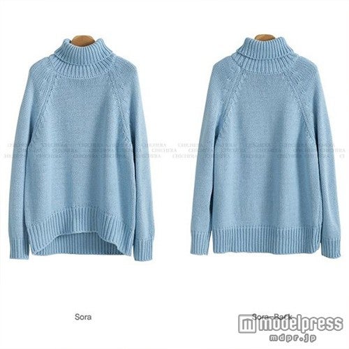 「春色 パステル ニット セーター」5,800円（税込）／Photo by Envy Look