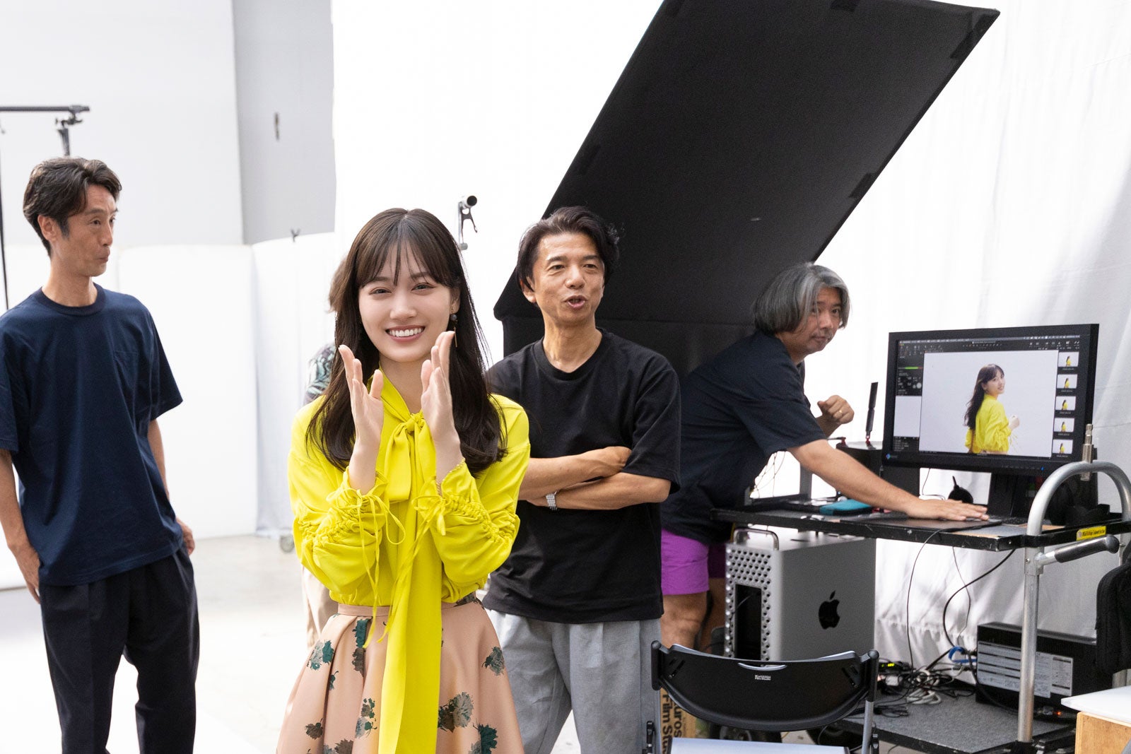 山下美月「小さな毎日、大きな世界」篇メイキングより（提供写真）