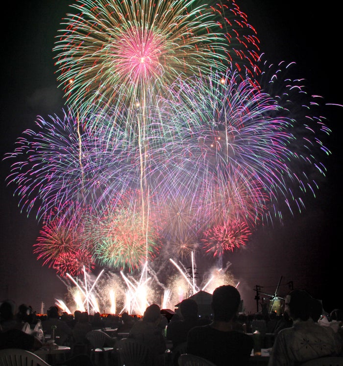 有料観覧席から観る花火/画像提供:佐倉市