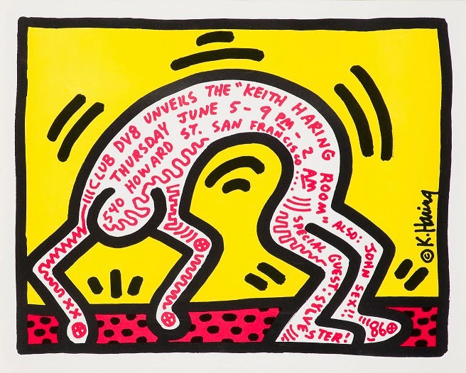 ポスター/Club DV8 Unveils the Keith Haring Room, 1986