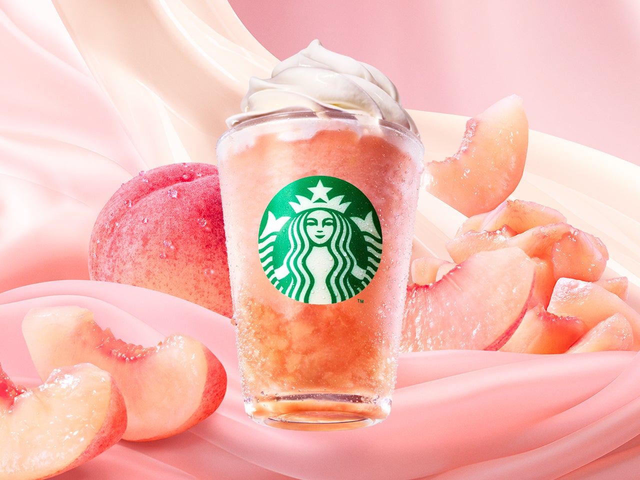 「ピーチ ＆ ピーチミルク フラペチーノ（R）」（提供画像）