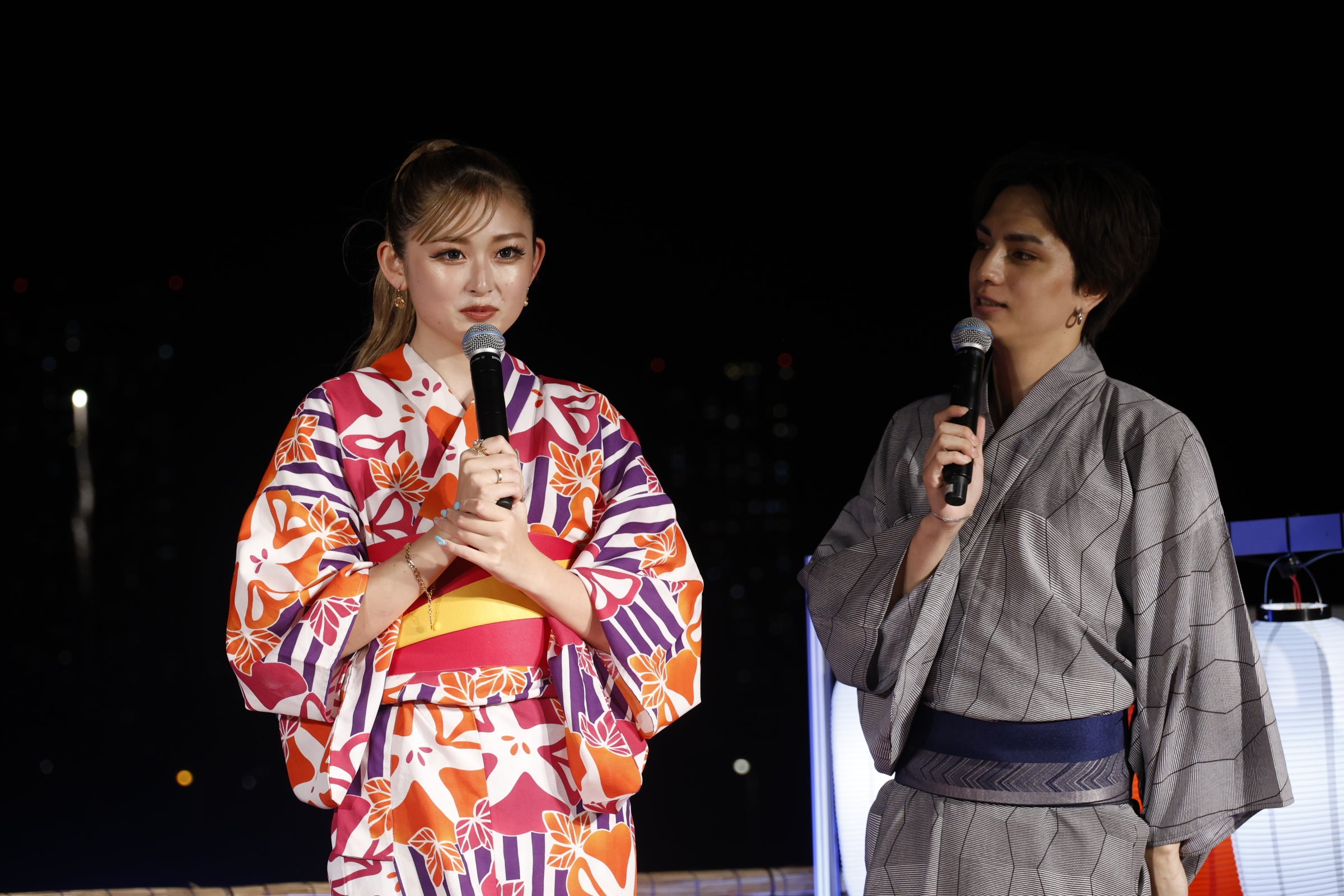 ゆうちゃみ、バンダリ亜砂也（C）SDGs EDOGAWA ONLINE HANABI FESTIBAL supported by TGC