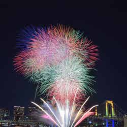 お台場の夜景と相まって幻想的/写真:花火写真家 金武 武