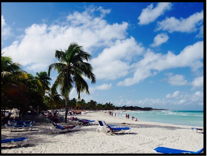 3日間、カリブ海をのんびりと満喫した西野カナ/オフィシャルブログ(Ameba)より