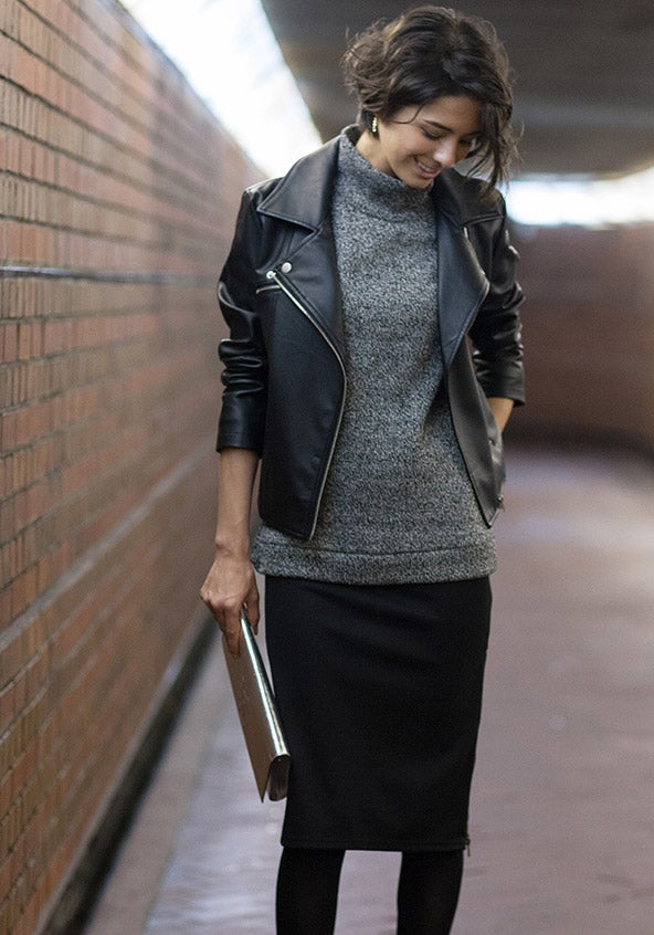 合皮ライダースジャケット「STYLEST」5,200円（税別）／画像提供：STYLEST