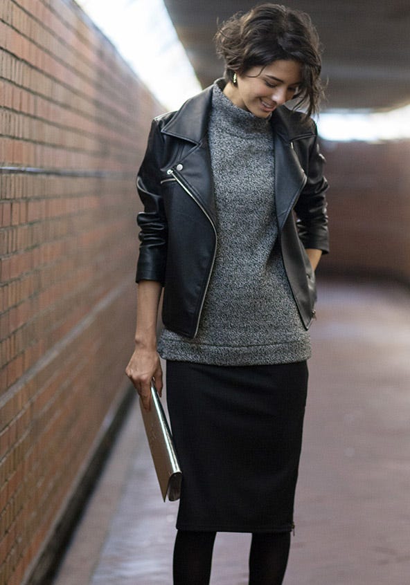 合皮ライダースジャケット「STYLEST」5,200円(税別)/画像提供:STYLEST