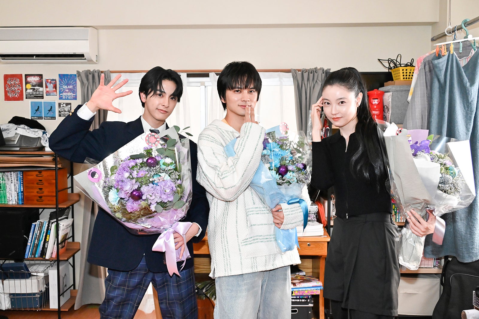新原泰佑、北村匠海、向里祐香（C）テレビ朝日
