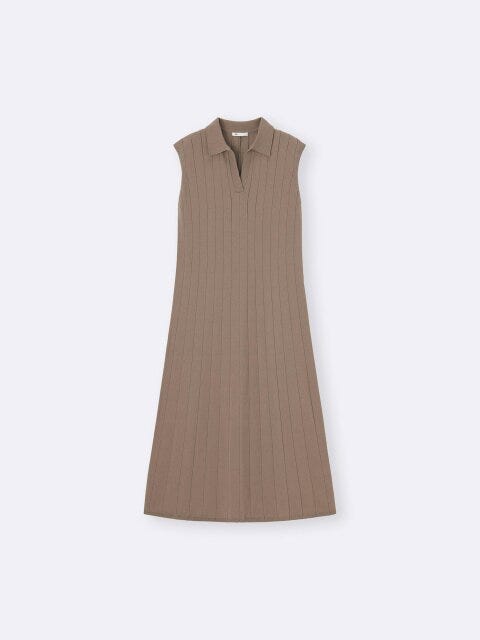 スキッパーポロワンピース 2025guレディース春夏スキッパーポロワンピース