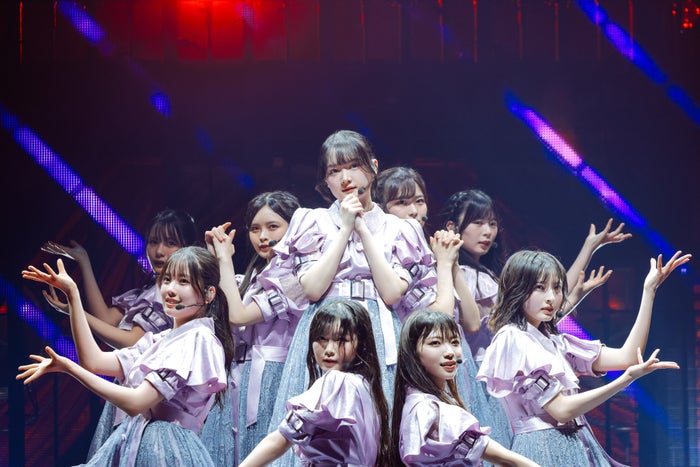 櫻坂46四期生「四期生LIVE」開催 念願かなった9人全員での期別ライブで堂々たるパフォーマンス