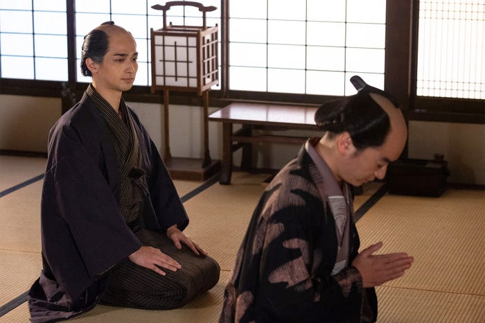 横浜流星、染谷将太「べらぼう~蔦重栄華乃夢噺~」第46話(C)NHK