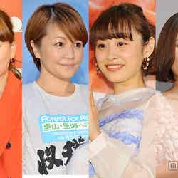 小川麻琴の芸能界引退にコメントした元モー娘。メンバー（左から）保田圭、中澤裕子、高橋愛、石川梨華【モデルプレス】