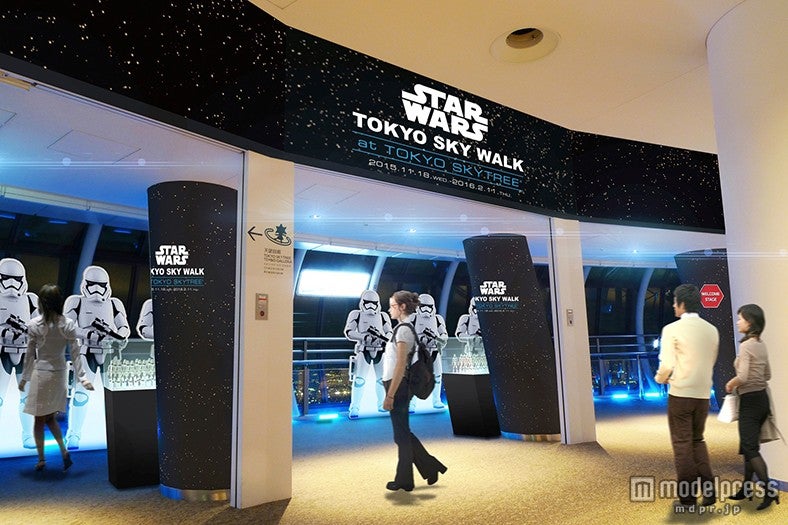  東京スカイツリー天望回廊装飾（イメージ）／（C）2015 Lucasfilm Ltd. & TM. All Rights Reserved.（C）TOKYO-SKYTREE