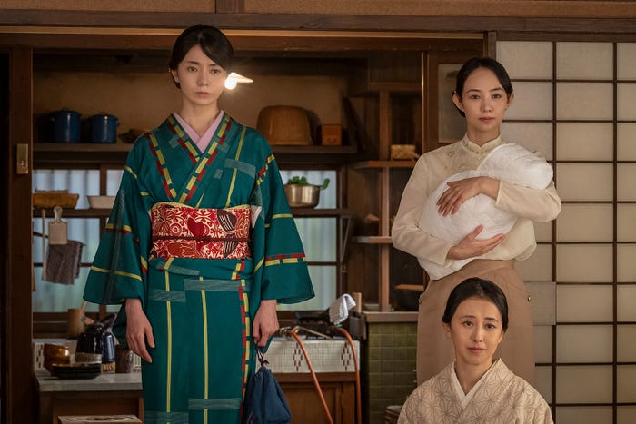 森カンナ、咲妃みゆ、紺野まひる「波うららかに、めおと日和」第2話(C)フジテレビ