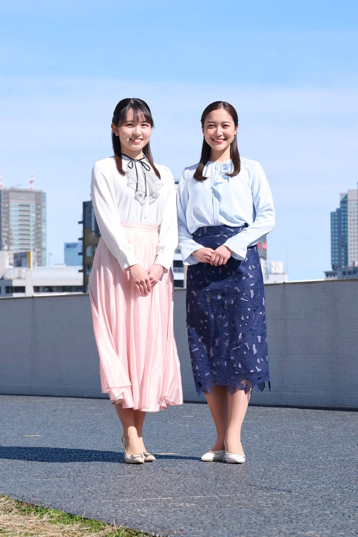 三山賀子アナウンサー、松岡朱里アナウンサー(C)テレビ朝日