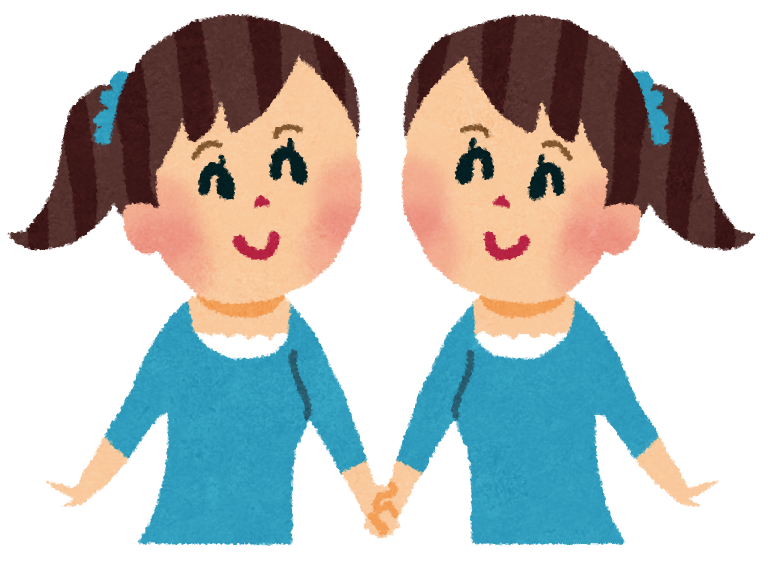 双子のイラスト(女性)