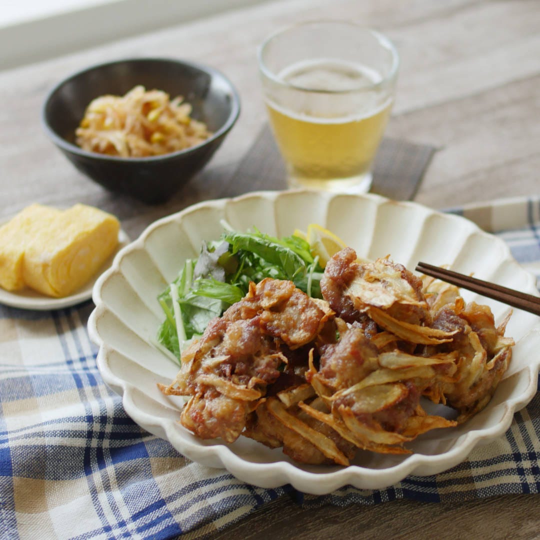 じんわり香ばし!ごぼうと豚こま肉のつまみ揚げ