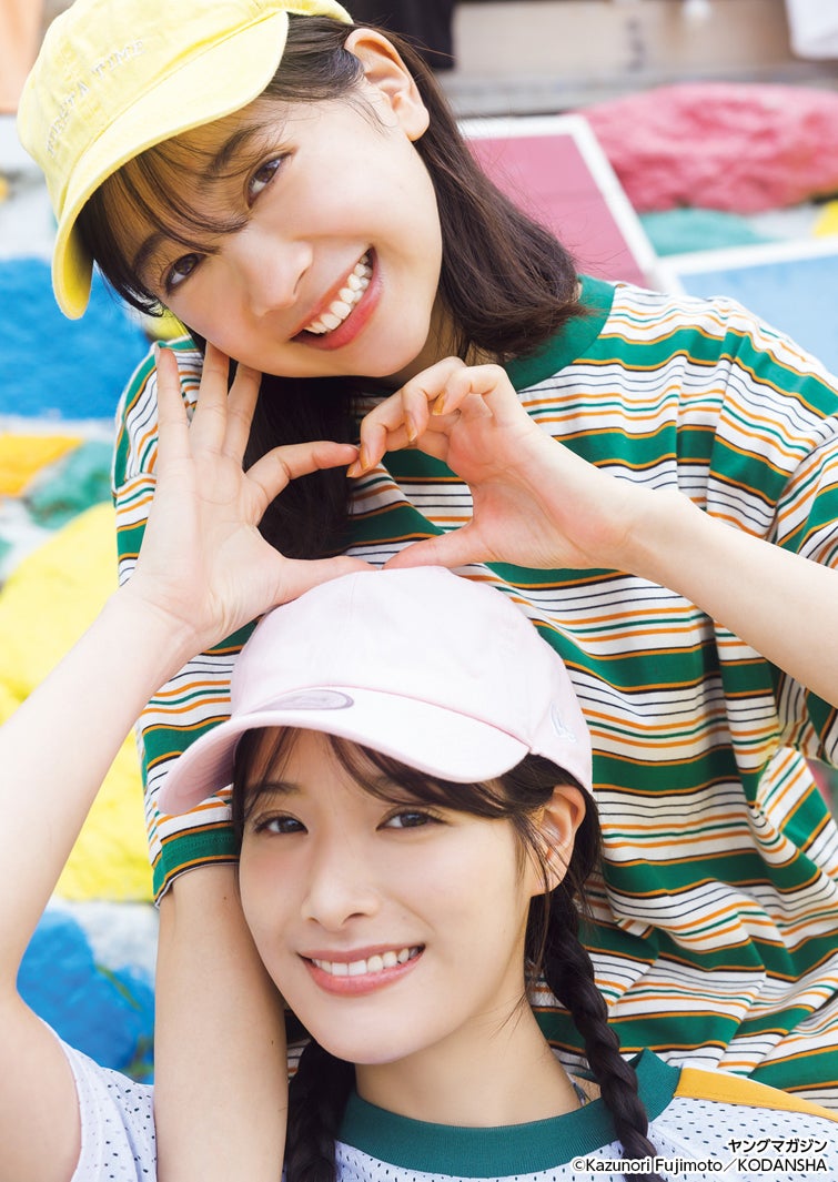 “ミスマガ”2世代GP・今森摩耶＆葉月くれあ、ビキニ姿で密着「ヤンマガ」表紙登場