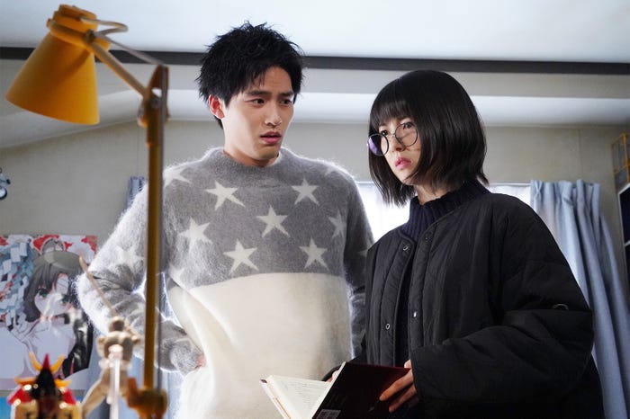 岡田健史、浜辺美波「ウチの娘は、彼氏が出来ない!!」第7話より(C)日本テレビ