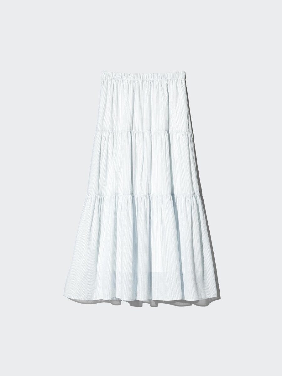 2026春ユニクロ大人女性おすすめティアードマキシスカート