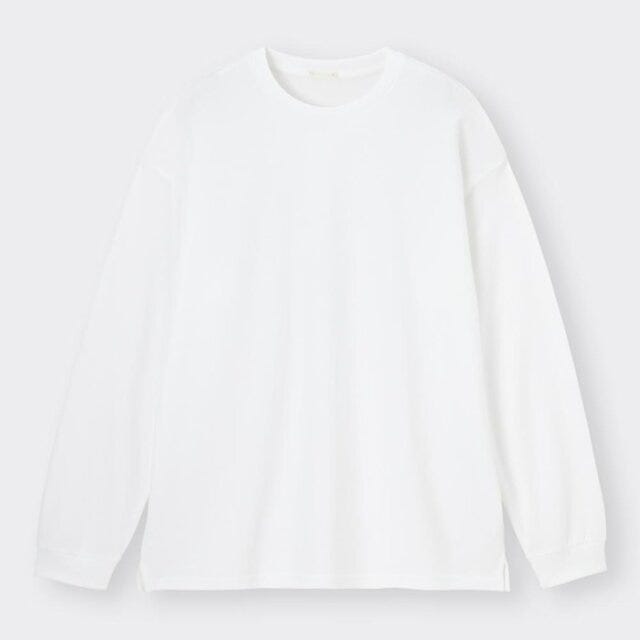 GU メンズコーデ イエロー×ネイビー 洗練カジュアル asuka イラスト GU メンズコーデ イエロー×ネイビー 洗練カジュアル asuka イラスト ドライポンチクルーネックT